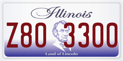 IL license plate Z803300