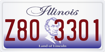 IL license plate Z803301