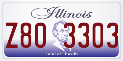 IL license plate Z803303