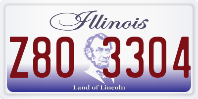 IL license plate Z803304