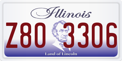 IL license plate Z803306