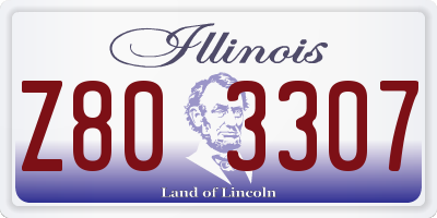 IL license plate Z803307