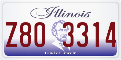 IL license plate Z803314