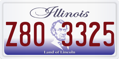 IL license plate Z803325