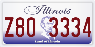 IL license plate Z803334