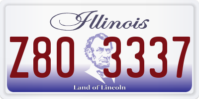 IL license plate Z803337