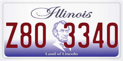IL license plate Z803340