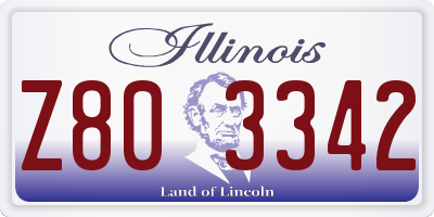 IL license plate Z803342