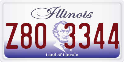 IL license plate Z803344