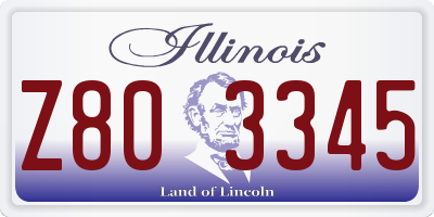 IL license plate Z803345