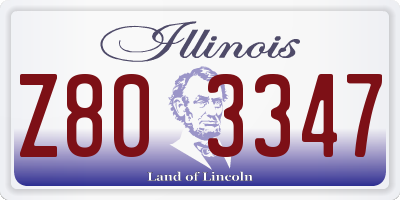 IL license plate Z803347