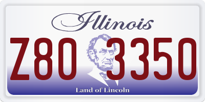 IL license plate Z803350