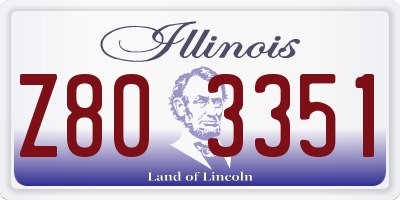 IL license plate Z803351
