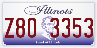 IL license plate Z803353