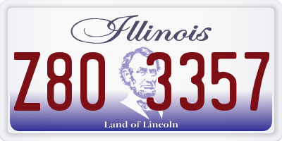 IL license plate Z803357
