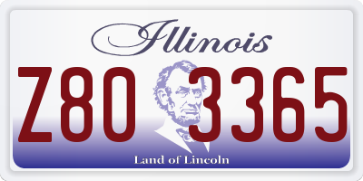 IL license plate Z803365
