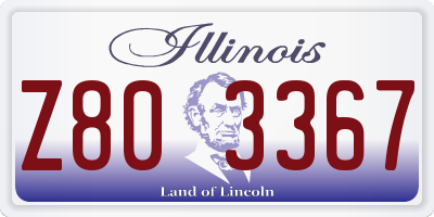 IL license plate Z803367
