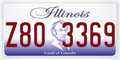 IL license plate Z803369