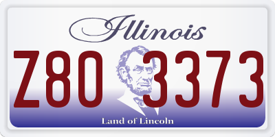 IL license plate Z803373