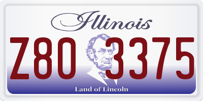 IL license plate Z803375