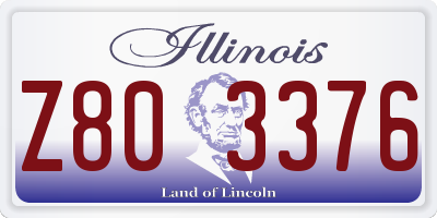 IL license plate Z803376