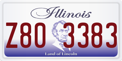 IL license plate Z803383