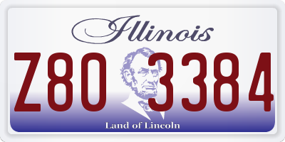 IL license plate Z803384