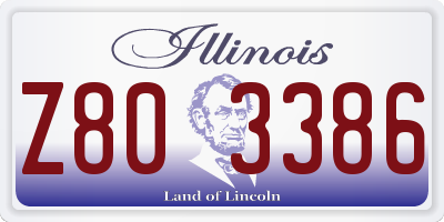 IL license plate Z803386