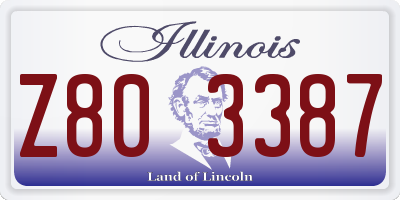 IL license plate Z803387