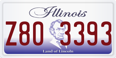 IL license plate Z803393