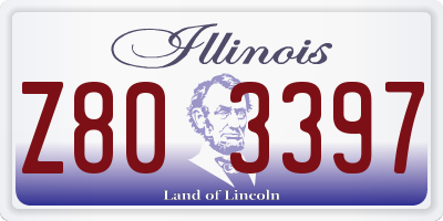 IL license plate Z803397