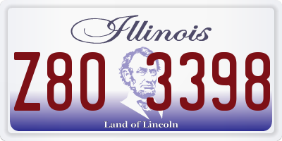 IL license plate Z803398