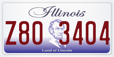 IL license plate Z803404