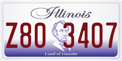 IL license plate Z803407