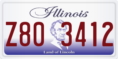 IL license plate Z803412