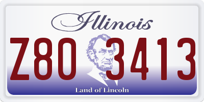 IL license plate Z803413