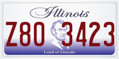 IL license plate Z803423