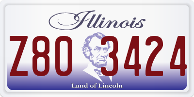 IL license plate Z803424