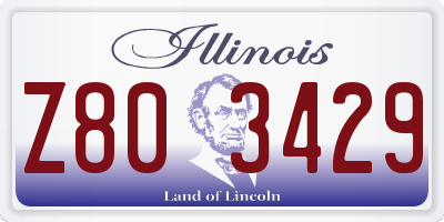 IL license plate Z803429
