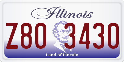 IL license plate Z803430