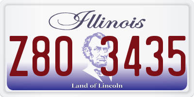 IL license plate Z803435