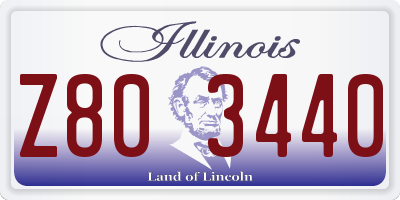 IL license plate Z803440