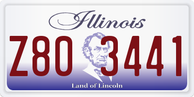 IL license plate Z803441