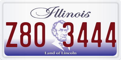IL license plate Z803444