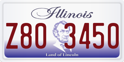 IL license plate Z803450