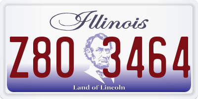 IL license plate Z803464
