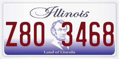 IL license plate Z803468