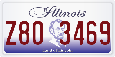IL license plate Z803469