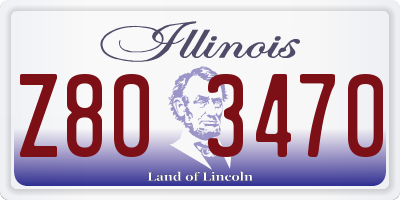 IL license plate Z803470