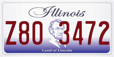 IL license plate Z803472
